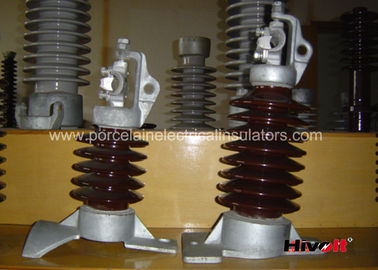 15kV -クランプ上および長いボルトが付いている25KVブラウンの人種の壁ポストの絶縁体
