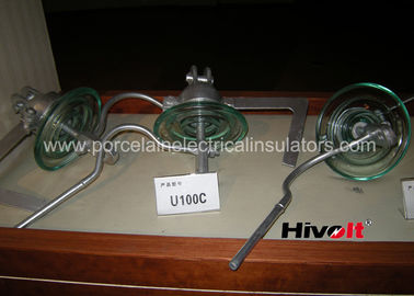 U100Cの接地IEC 60383の標準のための100KNによって強くされるガラス絶縁体