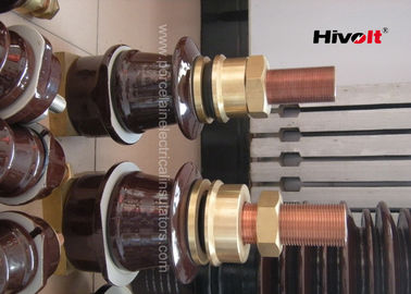 屋外の磁器の高圧変圧器のブッシュのブラウン色1kV 2000A